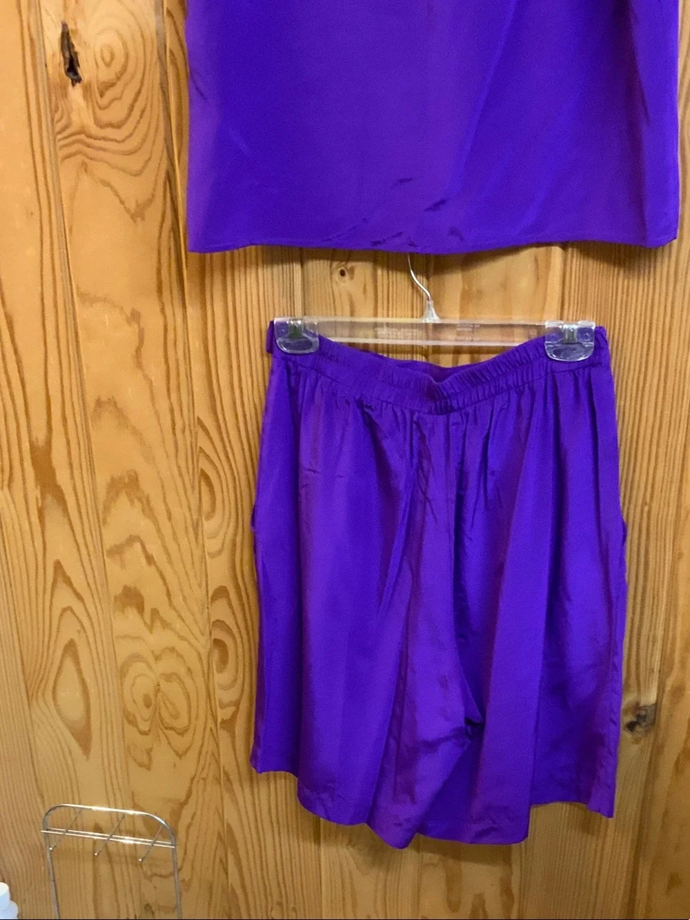Alyssa Carr Purple Short-Sleeve Top and Short Set